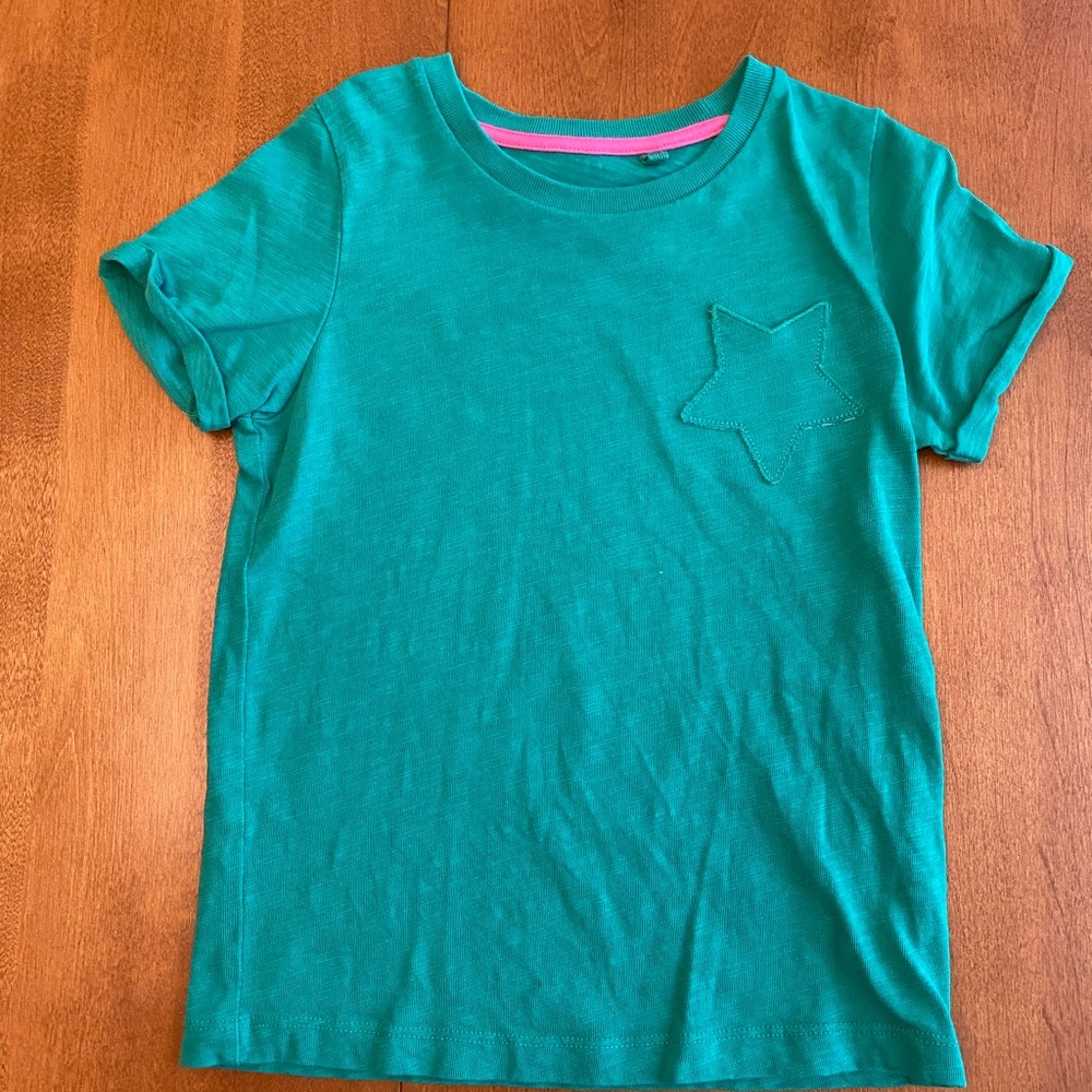 EUC Mini Boden short sleeve shirt with rolled sleeves size 6/7